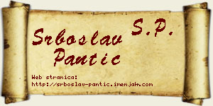 Srboslav Pantić vizit kartica